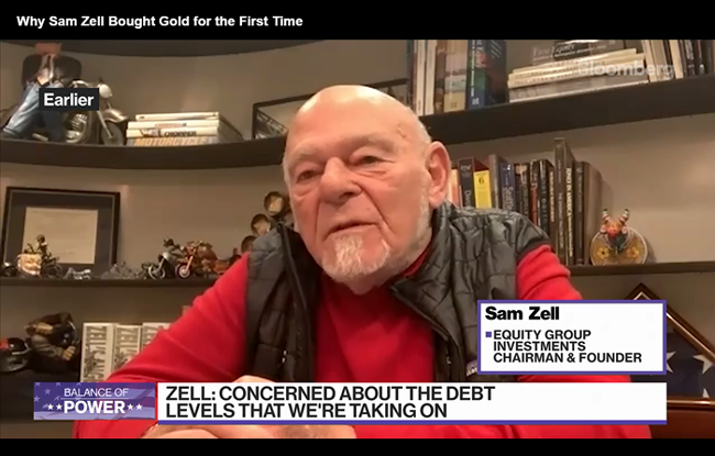 Sam Zell Buying Gold First Time May 2021