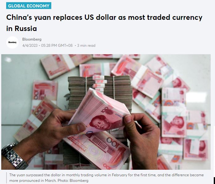 China's Yuan Replaces Dollar as Most Traded Currency in Russia